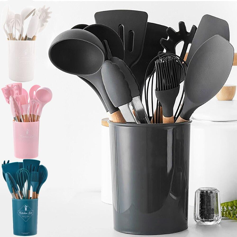 12 Pcs Silicone Cooking Utensils Kitchen Utensil Set 12 Pcs Silicone Cooking Utensils Kitchen Utensil Set